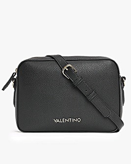 Valentino Bags Brixton II Black Pebbled Camera Bag