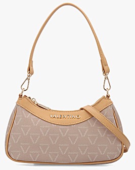 Valentino Bags Lady Natural Brown Logo Shoulder Bag