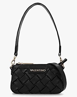 Valentino Bags Ennis Black Woven Shoulder Bag