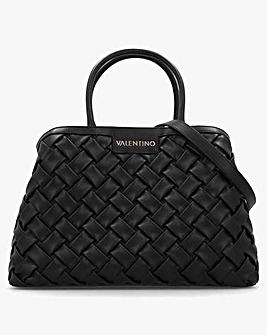 Valentino Bags Ennis Black Woven Shopper Bag