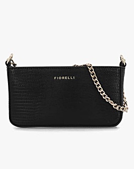 Fiorelli Ayla Black Moc Croc Clutch Bag