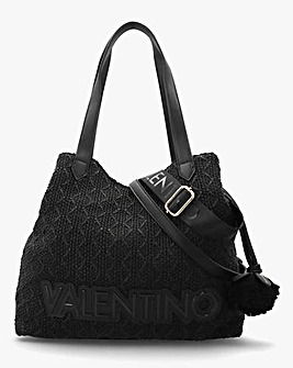 Valentino Bags Courmayeur Black Woven Shopper Bag