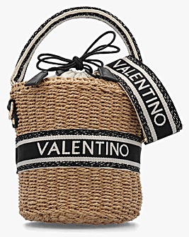 Valentino Bags Boho Natural Woven Bucket Bag