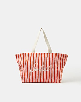Accessorize Slogan Stripe Beach Tote Bag