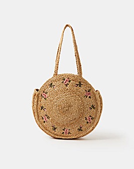 Accessorize Floral Embroidered Beach Bag