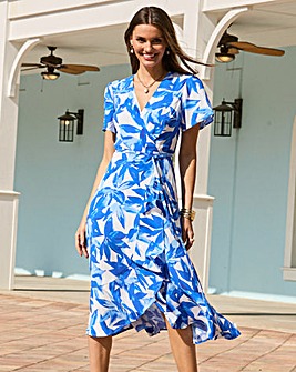 Sosander Floral Wrap Midi Dress