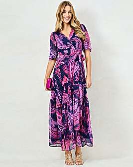 HOPE & IVY YASMINE MAXI WRAP DRESS