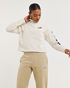 PUMA Colourblock High Neck Crew Sweatshirt