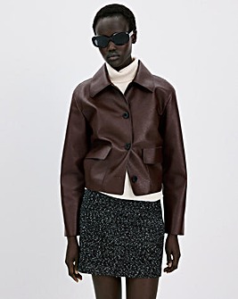 Mango Faux Leather Jacket