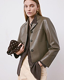 Mango Faux Leather Jacket