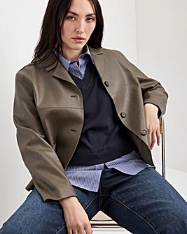 Mango Faux Leather Jacket