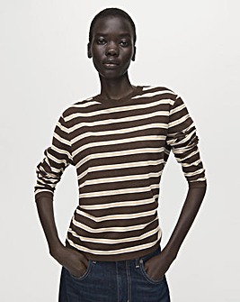 Mango Long Sleeved Striped T-Shirt