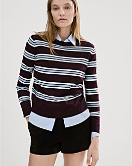 Mango Striped Knit Sweater