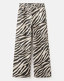 Mango Zebra Printed Jean