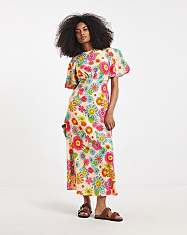 Twisted Wunder Maxi Crepe Dress