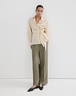 Mango High-Waisted Lyocell Trousers