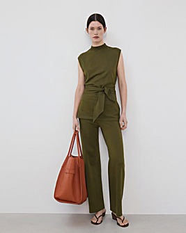 Mango Ostrich Fine-Knit Straight-Fit Trousers