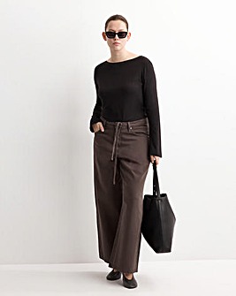 Mango Rachel Wide-Leg Jeans With Drawstring