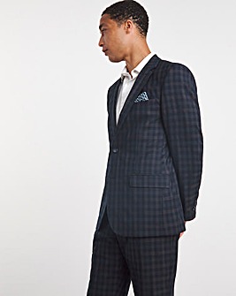 Large Gingham Check Suit Jacket