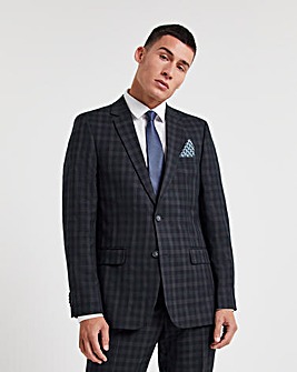 Large Gingham Check Suit Jacket