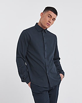 Premium Textured Cut Away Collar Shirt