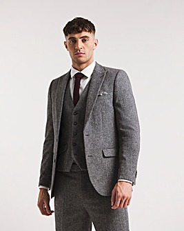 Charcoal Donegal Tweed Suit Jacket