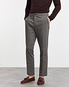 Tapered Check Smart Jogger Trouser