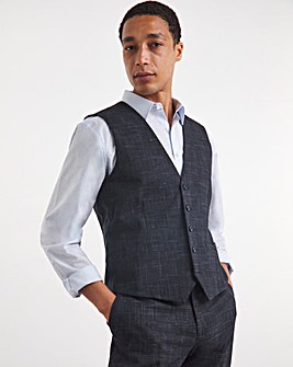 Semi Plain Textured Waistcoat