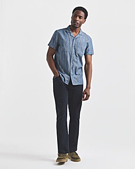 Navy Slim Fit Stretch Gabardine Jeans