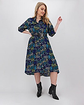 Long Hi Low Hem Shirt Dress