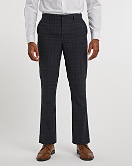Navy Jaspe Prince of Wales Check Suit Trouser