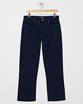 Navy Loose Fit Stretch Gabardine Jeans