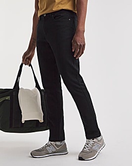 Black Slim Fit Stretch Gaberdine Jeans