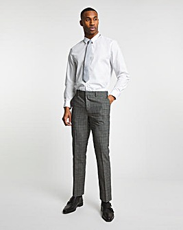 Charcoal Prince of Wales Check Relaxed Suit Trouser