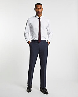 Navy Textured Relaxed Suit Trouser