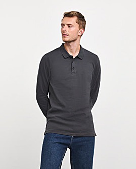 Pure Cotton Long Sleeve Pique Polo