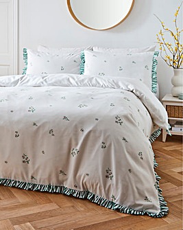 Julipa Katie Floral Ruffle Duvet Cover Set