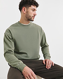 Relaxed Fit Garment Dyed Crew Sweat