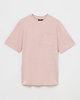 Textured Marl Relaxed Fit Pocket T-Shirt