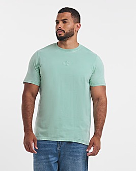 Garment Dyed Embroidered T-Shirt Long Length