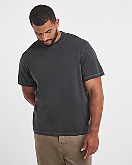 Garment Dyed Relaxed Fit T-Shirt- Black