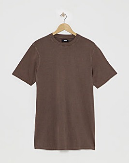 Embroidered Dyed Graphic T-Shirt Long