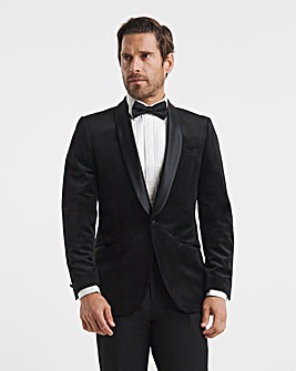 Velvet Satin Lapel Blazer Regular