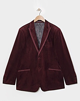 Velvet Satin Lapel Blazer Regular