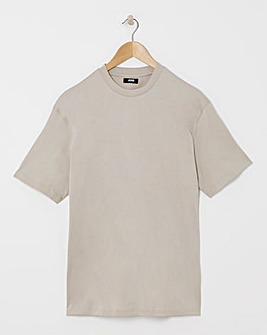 Relaxed Fit Supima Crew Neck T-Shirt- Stone