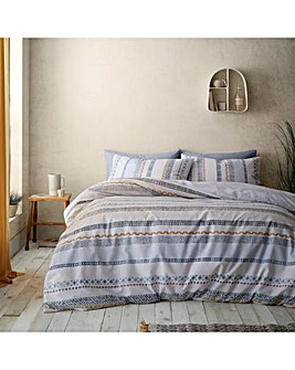 Pineapple Elephant Vida Stripe Floral Duvet Set