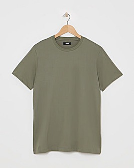 Premium Mercerised Supima Cotton T-Shirt Long Length- Khaki