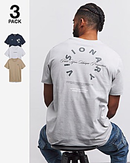 3 Pack Graphics T-Shirts Long