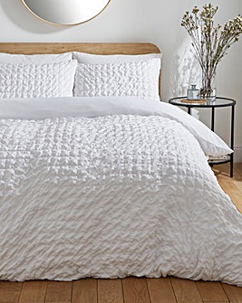 Square Seersucker Duvet Cover Set