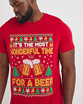 Wonderful Time Xmas Graphic T-Shirt Long